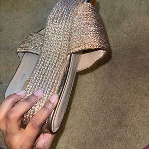 Fashion Nova Gold Espadrilles